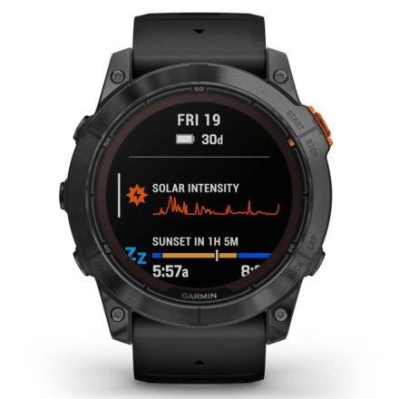 Zegarek Garmin Fenix 7 Pro Solar Tytan szary z czarnym paskiem 010-02777-01