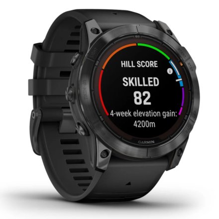 Zegarek Garmin Fenix 7 Pro Solar Tytan szary z czarnym paskiem 010-02777-01