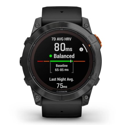 Zegarek Garmin Fenix 7 Pro Solar Tytan szary z czarnym paskiem 010-02777-01