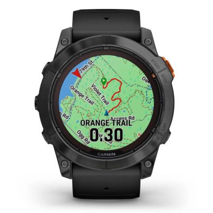 Zegarek Garmin Fenix 7 Pro Solar Tytan szary z czarnym paskiem 010-02777-01