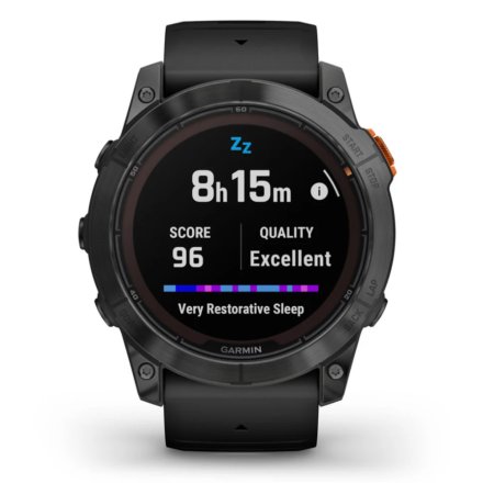 Zegarek Garmin Fenix 7 Pro Solar Tytan szary z czarnym paskiem 010-02777-01