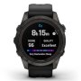 Zegarek Garmin Fenix 7S Pro Sapphire Solar Tytan węglowoszary z czarnym paskiem 010-02776-11