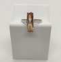 Srebrny pierścionek z beżową prostokątną cyrkonią GR42 • Srebro 925