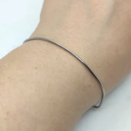 Srebrna bransoletka damska żmijka z ozdobą GR39   • Srebro 925