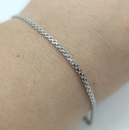 Srebrna bransoletka damska splot bismarck GR24   • Srebro 925