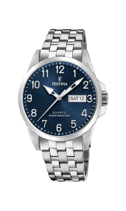 Klasyczny zegarek Męski Festina  na srebrnej bransolecie F20357/C Classic 