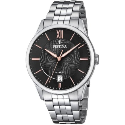 Klasyczny zegarek Męski Festina na srebrnej bransolecie F20425/3 Classic 