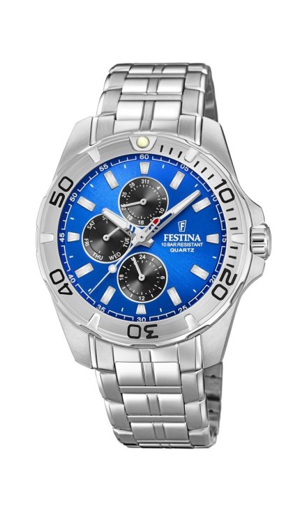 Zegarek Męski Festina z multidatą i niebieska tarcza F20445/4 Multifunction 