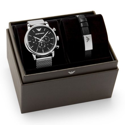 Zestaw męski zegarek + bransoletka Emporio Armani Luigi AR80062SET