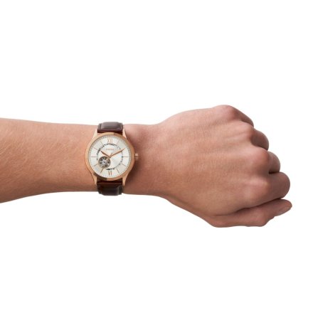 Męski zegarek automatyczny Fossil Fenmore z brązowym paskiem BQ2650