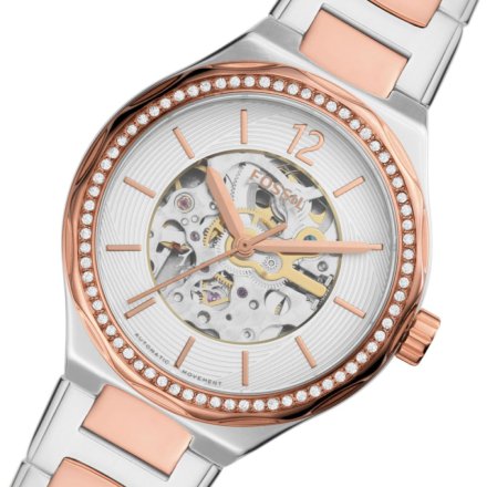 Damski zegarek automatyczny Fossil Eevie z bransoletką BQ3780