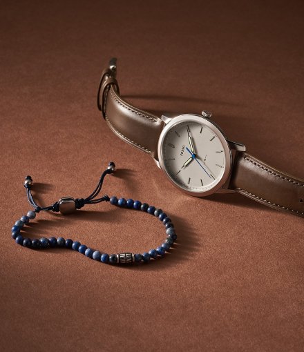 Zestaw męski zegarek i bransoletka Fossil Minimalist FS5966SET