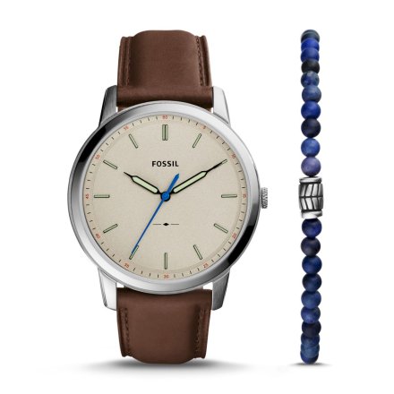 Zestaw męski zegarek i bransoletka Fossil Minimalist FS5966SET