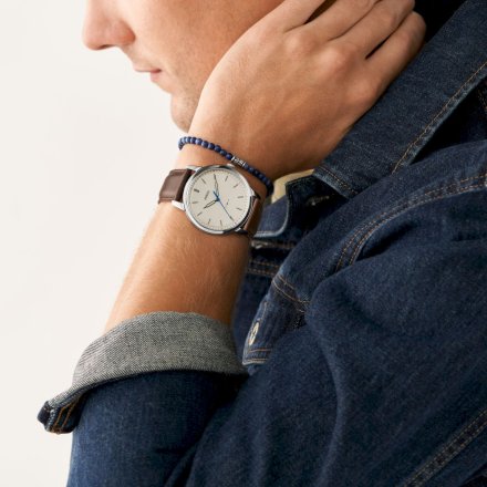 Zestaw męski zegarek i bransoletka Fossil Minimalist FS5966SET