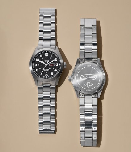 Srebrny męski zegarek solar Fossil Defender FS5976