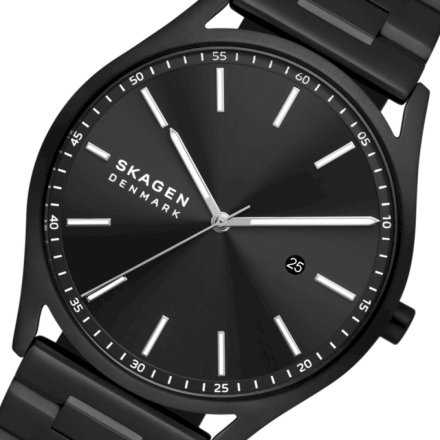 Czarny męski zegarek z bransoletką Skagen Holst SKW6845