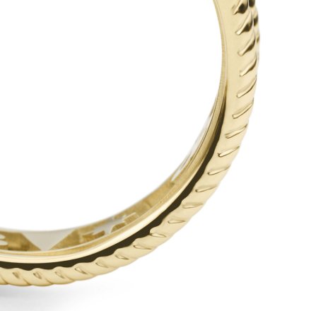 Złoty pierścionek obrączka Fossil Sutton damski vintage na szczęście r. 11 JF04124710