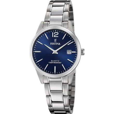 Zegarek Damski Festina z niebieską tarcza na bransolecie 20509/3 Classic 