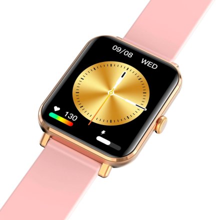 Smartwatch Garett GRC Classic złoty z różowym paskiem 5904238484814