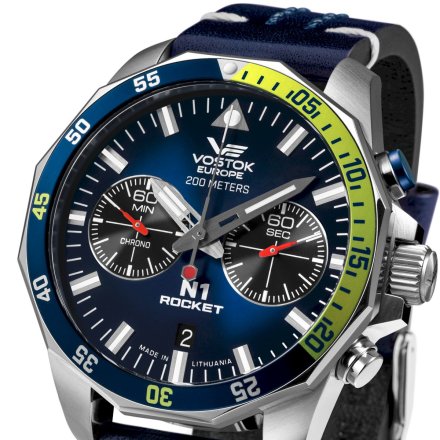 Zegarek Męski Vostok Europe Rocket N-1 Chrono granatowy 6S21-225A708