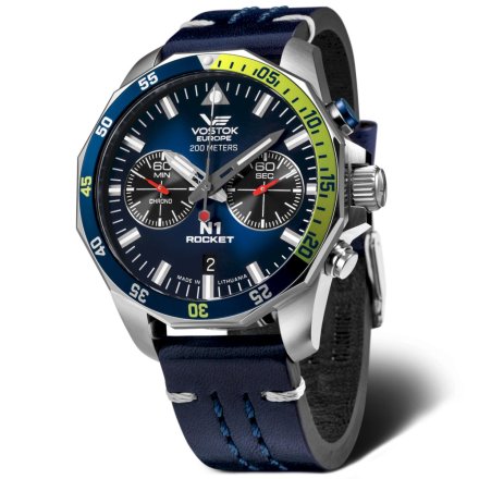 Zegarek Męski Vostok Europe Rocket N-1 Chrono granatowy 6S21-225A708