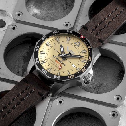 Zegarek Męski Vostok Europe Rocket N-1 Automatic GMT brązowy NH34-225A713