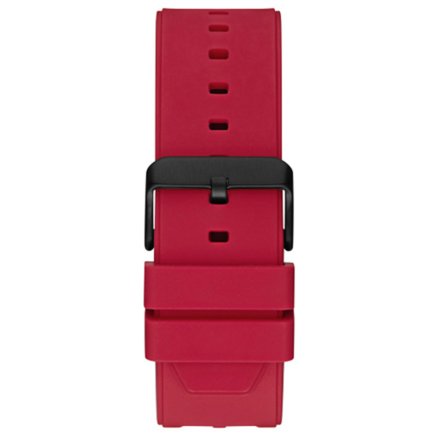 Czarny zegarek Guess Exposure na czerwonym pasku GW0325G3
