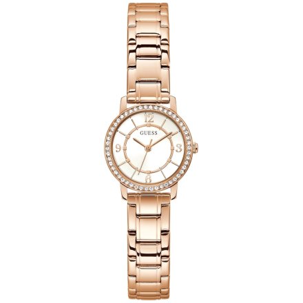 Różowozłoty zegarek Guess Melody z bransoletą GW0468L3