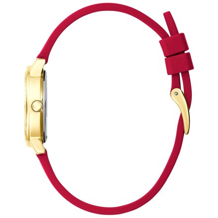 Złoty zegarek Guess Melody z czerwonym paskiem GW0469L1