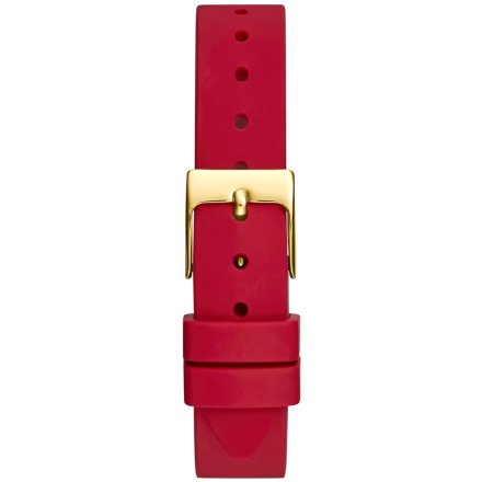 Złoty zegarek Guess Melody z czerwonym paskiem GW0469L1