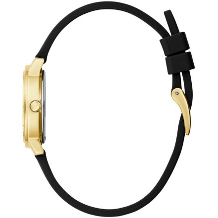 Złoty zegarek Guess Melody z czarnym paskiem GW0469L3