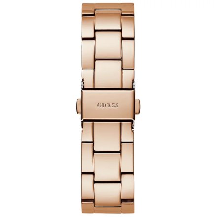 Różowy zegarek damski Guess Emblem z bransoletą GW0485L2