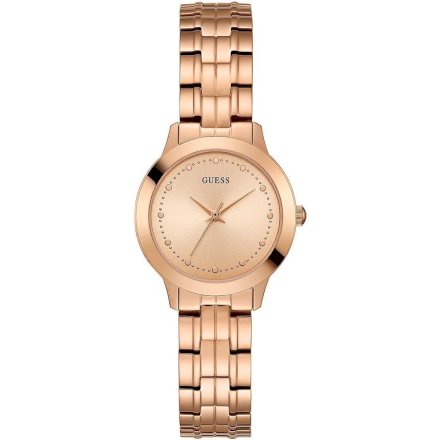 Różowozłoty zegarek damski Guess Chelsea z bransoletką W0989L3