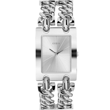 Srebrny zegarek damski Guess z łańcuszkami Mod Heavy Metal W1117L1