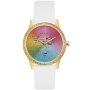 Kolorowy zegarek damski Guess Unity z białym paskiem GW0589L1