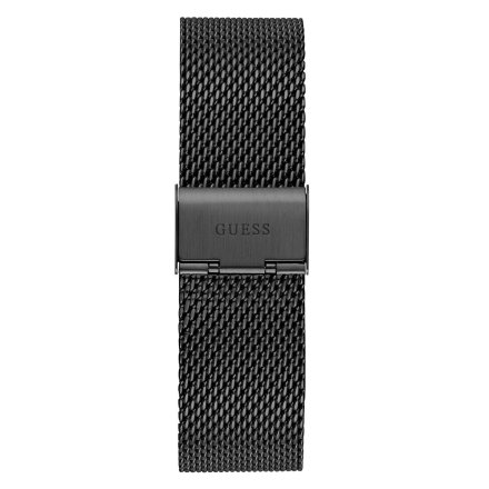 Czarny zegarek męski Guess Continental z bransoletką mesh GW0582G3