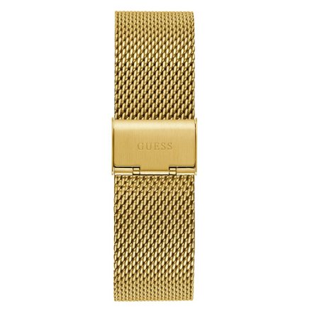 Złoty zegarek męski Guess Continental z bransoletką mesh GW0582G2