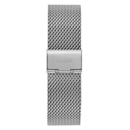 Srebrny zegarek męski Guess Continental z bransoletką mesh GW0582G1