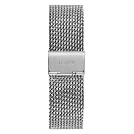 Srebrny zegarek męski Guess Continental z bransoletką mesh GW0582G1