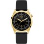 Złoty zegarek Guess Max z czarną tarczą i czarnym paskiem GW0494G2