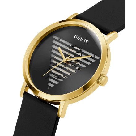 Złoty zegarek Guess Idol z czarnym paskiem GW0503G1