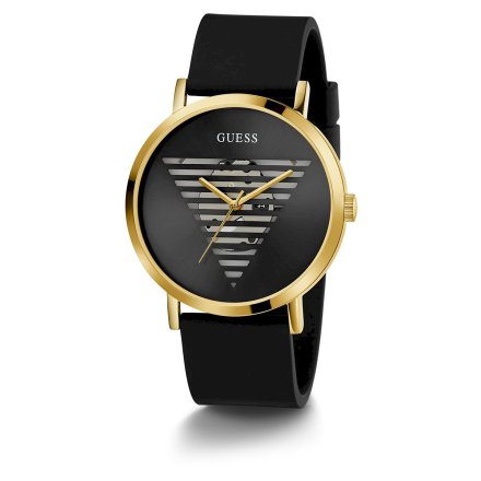 Złoty zegarek Guess Idol z czarnym paskiem GW0503G1