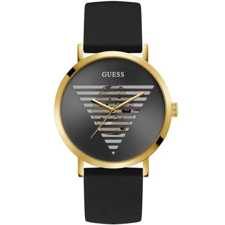 Złoty zegarek Guess Idol z czarnym paskiem GW0503G1