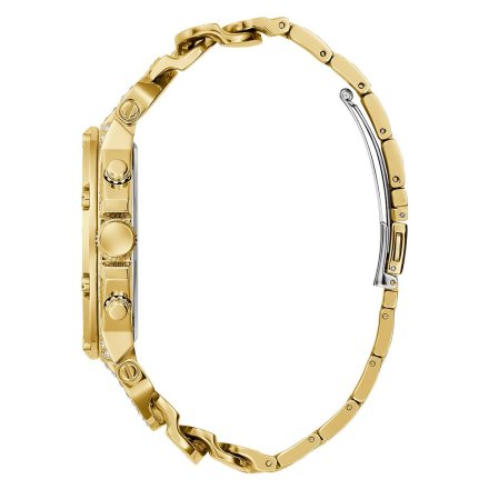 Złoty zegarek Męski Guess Baron z bransoletą GW0517G2