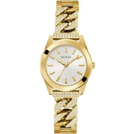 Złoty zegarek Guess Serena na bransolecie łańcuszku GW0546L2