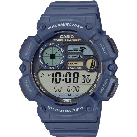 Niebieski zegarek Casio Sport z paskiem WS-1500H-2AVEF