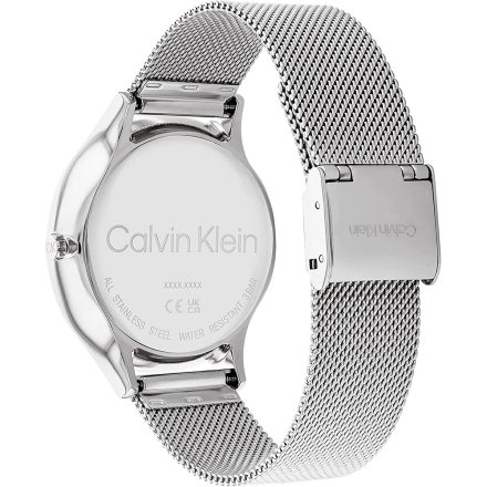 Zegarek damski Calvin Klein Timeless Mesh MF ze srebrną bransoletką 25200104