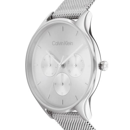 Zegarek damski Calvin Klein Timeless Mesh MF ze srebrną bransoletką 25200104