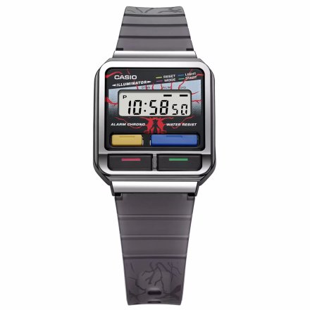 Grafitowy zegarek Casio Stranger Things Vintage w stylu Retro A120WEST-1AER