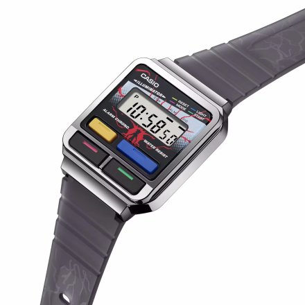 Grafitowy zegarek Casio Stranger Things Vintage w stylu Retro A120WEST-1AER